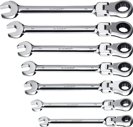 Наборы трещоточных комбинированных ключей шарнирных серия ПРОФЕССИОНАЛ купить в Нижневартовске