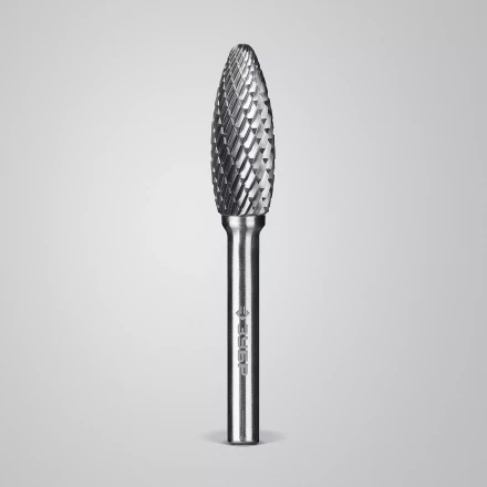 Зубр Твердосплавная борфреза H - пламя, 12 х 32 мм, радиус 2.5 мм (28807-12-32) купить в Нижневартовске