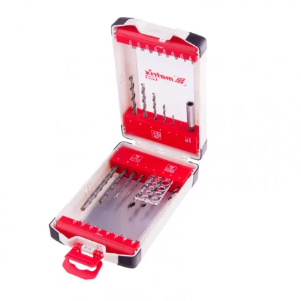 Набор сверл комбинированный сверла по металлу 1-6 мм бетону 4-8 мм дереву 3-6 мм биты 16 шт адаптер 32 предмета Pro Matrix 725632 купить в Нижневартовске