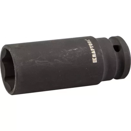 Торцовая головка KRAFTOOL "INDUSTRIE QUALITAT" ударная, удлиненная (1/2"), FLANK, Cr-Mo, фосфатированная, 24 мм 27942-24_z01 купить в Нижневартовске