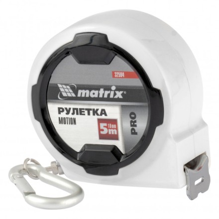 Рулетка Motion 5 м x 19 мм возможность записи карабин-держатель PRO Matrix 32594 купить в Нижневартовске