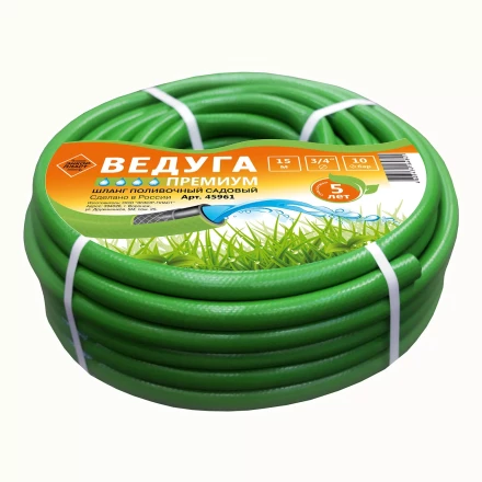Шланг 3/4 х 15м ВЕДУГА Премиум зелёный 45961 купить в Нижневартовске