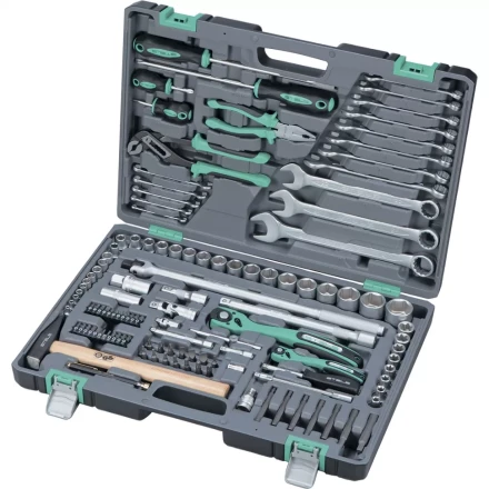 Набор инструмента, 1/4", 1/2", Cr-V, S2, усиленный кейс, 119 предм. STELS 14112 купить в Нижневартовске