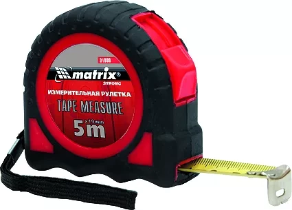 Рулетка Strong 5 м х 19 мм обрезиненный корпус MATRIX 31080 купить в Нижневартовске