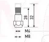 Держатель наконечника M6 28mm (36KD) MD0063-00 Ref Aurora купить в Нижневартовске