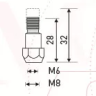 Держатель наконечника M6 28mm (36KD) MD0063-00 Ref Aurora купить в Нижневартовске