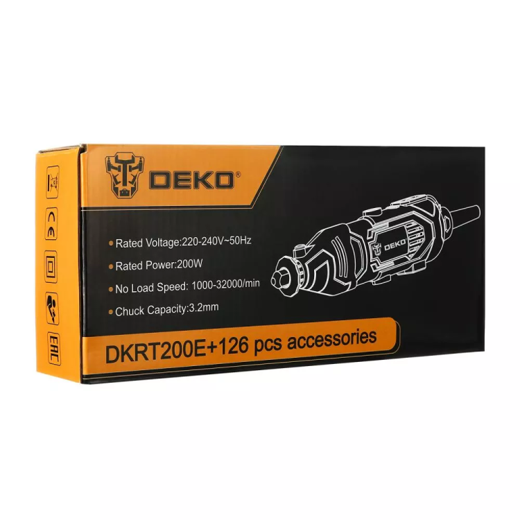 Гравер электрический DEKO DKRT200E DEKO 126 tools, 063-1415 купить в Нижневартовске