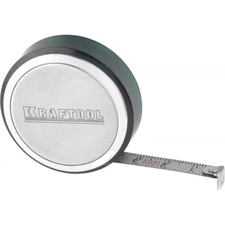 Рулетка KRAFTOOL, SuperKompakt, корпус из нержавеющей стали, 2мх8мм 34147-02 купить в Нижневартовске