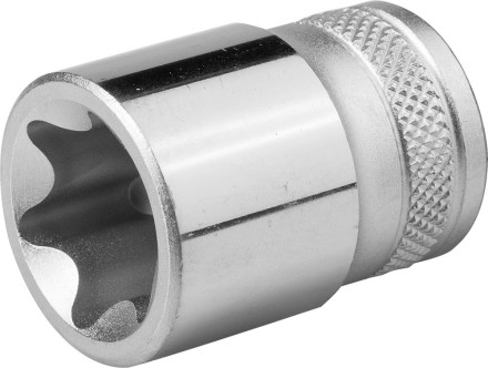 Торцовая головка KRAFTOOL &quot;INDUSTRIE QUALITAT&quot;, Cr-V, внешний TORX, хромосатинированная, 1/2&quot;, Е 24 27810-24_z01 купить в Нижневартовске