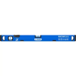 Уровень ЗУБР "ПРОФЕССИОНАЛ" "МАГНИТ" с перископом, фрезерован поверхность, 2 цельные противоудар ампулы, магнитный, 600мм 34589-060