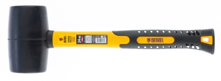 Киянка резиновая, 24 oz, черная резина, фибергласовая рукоятка// Denzel 7711193 купить в Нижневартовске