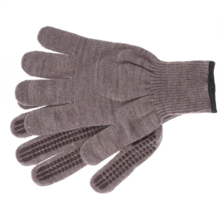 Перчатки трикотажные акрил ПВХгель Протектор коричневый оверлок Сибртех Россия 68663 купить в Нижневартовске