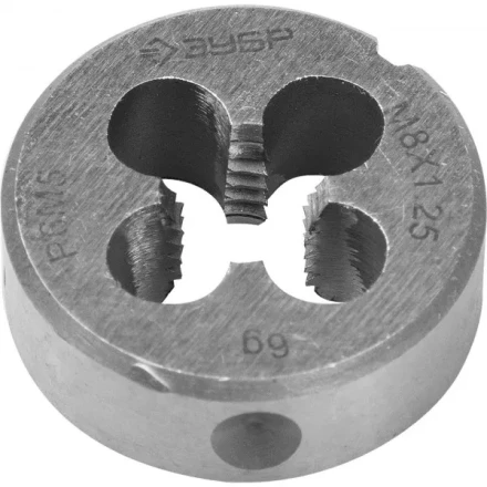 Плашка ЗУБР "ЭКСПЕРТ" круглая машинно-ручная для нарезания метрической резьбы, М8 x 1,25 4-28023-08-1.25 купить в Нижневартовске