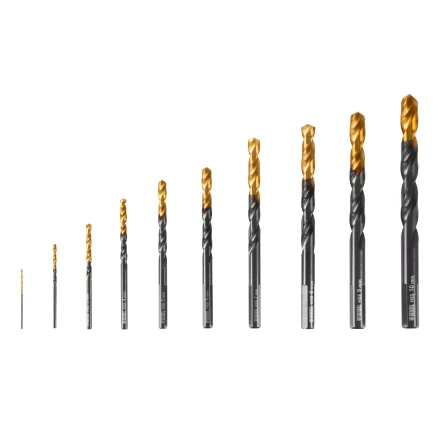 Набор сверл по металлу, 1-10 мм, HSS-Tin, Golden Tip, 10 шт Denzel 72316 купить в Нижневартовске