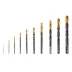 Набор сверл по металлу, 1-10 мм, HSS-Tin, Golden Tip, 10 шт Denzel 72316 купить в Нижневартовске