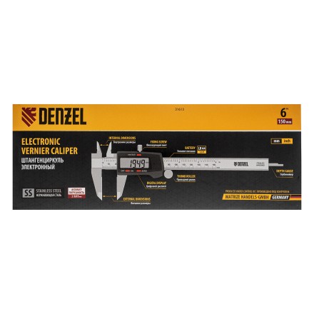 Штангенциркуль Denzel 31613, 150 мм, электронный, с глубиномером купить в Нижневартовске
