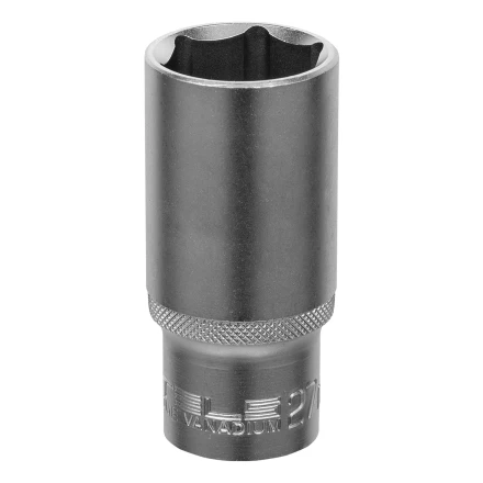 Головка торцевая удлиненная, 27 мм, шестигранная, CrV, под квадрат 1/2 Stels 13884 купить в Нижневартовске