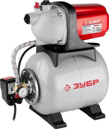 Станция насосная ЗУБР, пропускная способность 55л/мин, 800Вт ЗНАС-800 купить в Нижневартовске