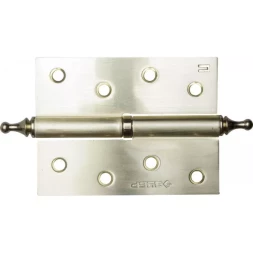 Петля дверная разъемная ЗУБР "ЭКСПЕРТ", 1 подшипник, цвет мат. латунь (SB), правая, с крепежом, 100х75х2,5мм,2шт 37605-100-3R