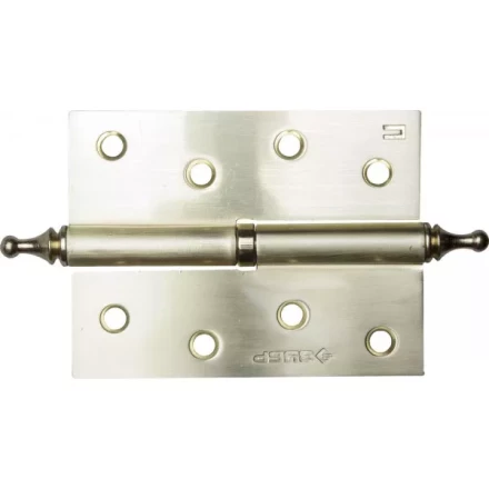 Петля дверная разъемная ЗУБР "ЭКСПЕРТ", 1 подшипник, цвет мат. латунь (SB), правая, с крепежом, 100х75х2,5мм,2шт 37605-100-3R купить в Нижневартовске