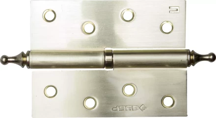 Петля дверная разъемная ЗУБР "ЭКСПЕРТ", 1 подшипник, цвет мат. латунь (SB), правая, с крепежом, 100х75х2,5мм,2шт 37605-100-3R купить в Нижневартовске