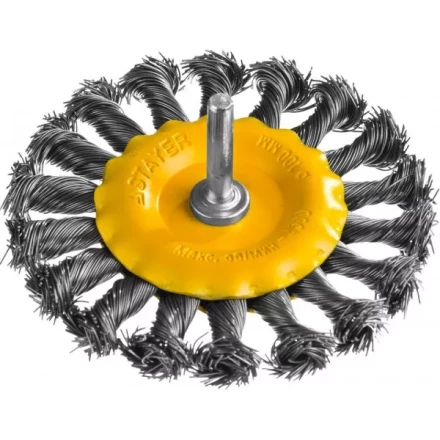 STAYER "PROFESSIONAL". Щетка дисковая для дрели, жгутированная стальная проволока 0,5мм, 100мм 35115-100 купить в Нижневартовске