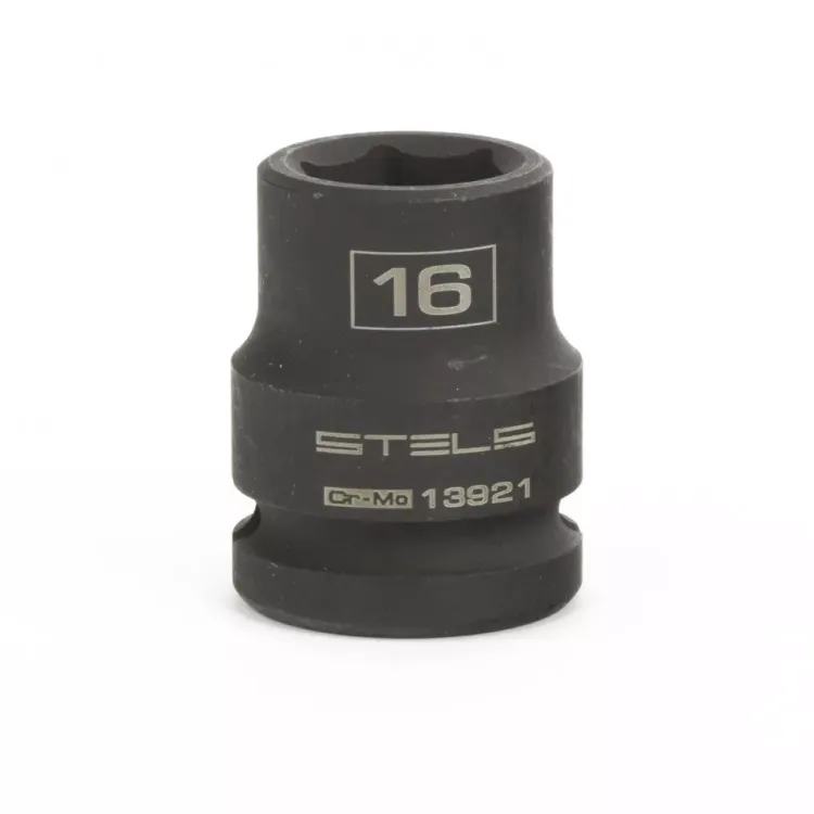 Головка ударная шестигранная 16 мм 1/2" CrMo  Stels 13921 купить в Нижневартовске