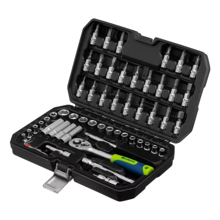 Набор инструментов Сибртех 13399, 1/4", пластиковый кейс 56 предметов купить в Нижневартовске