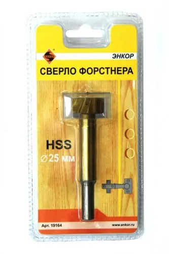 Сверло Форстнера  ф25мм в блистере 1/10/120 19164 купить в Нижневартовске