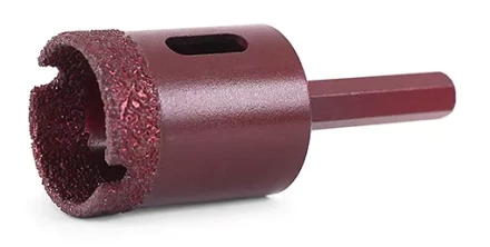 Алмазная коронка MESSER по камню с шестигранным хвостовиком (вакуумное спекание алмазов) 45 мм купить в Нижневартовске