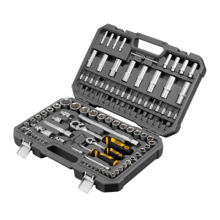 Набор инструментов Denzel 15814, 1/2&quot;, 1/4&quot;, CrV, S2, пластиковый кейс, 109 предметов купить в Нижневартовске