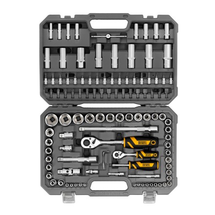 Набор инструментов Denzel 15814, 1/2&quot;, 1/4&quot;, CrV, S2, пластиковый кейс, 109 предметов купить в Нижневартовске