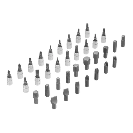 Набор инструментов Denzel 15814, 1/2", 1/4", CrV, S2, пластиковый кейс, 109 предметов купить в Нижневартовске