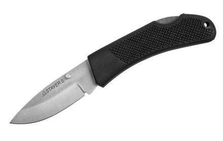 Нож STAYER складной с обрезиненной ручкой, средний 47600-1_z01 купить в Нижневартовске