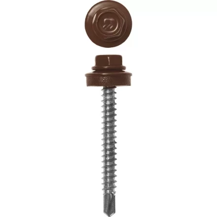 Саморезы ЗУБР окраш., RAL 8017 шокол.-коричн., для крепл. кров. матер. к дерев. обреш., 4.8x60мм, 200шт 4-300315-48-060-8017 купить в Нижневартовске