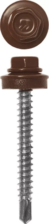 Саморезы ЗУБР окраш., RAL 8017 шокол.-коричн., для крепл. кров. матер. к дерев. обреш., 4.8x60мм, 200шт 4-300315-48-060-8017 купить в Нижневартовске