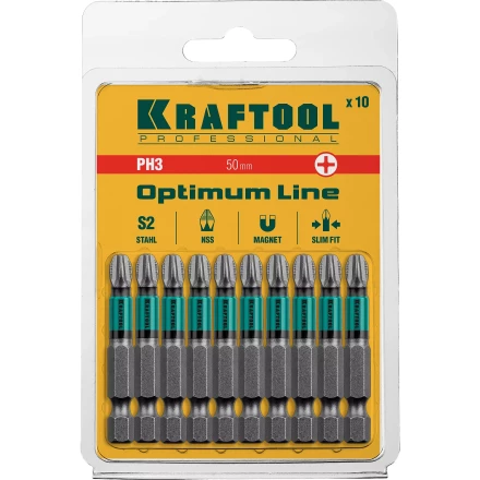 Биты KRAFTOOL OPTIMUM PH 26122-3-50-10 купить в Нижневартовске