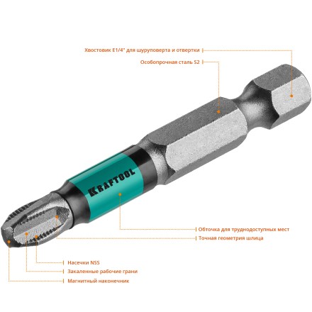 Биты KRAFTOOL OPTIMUM PH 26122-3-50-10 купить в Нижневартовске