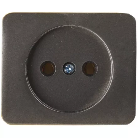 Розетка СВЕТОЗАР "ГАММА" без заземления, одинарная, без вставки и рамки, цвет темно-серый металлик, 16А/~250В SV-54100-DM купить в Нижневартовске