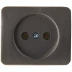 Розетка СВЕТОЗАР "ГАММА" без заземления, одинарная, без вставки и рамки, цвет темно-серый металлик, 16А/~250В SV-54100-DM купить в Нижневартовске