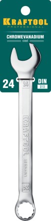 Ключи комбинированные KRAFTOOL, Cr-V, DIN 3113 27079-24 купить в Нижневартовске