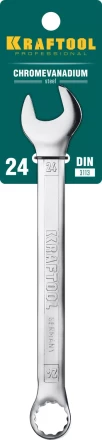 Ключи комбинированные KRAFTOOL, Cr-V, DIN 3113 27079-24 купить в Нижневартовске