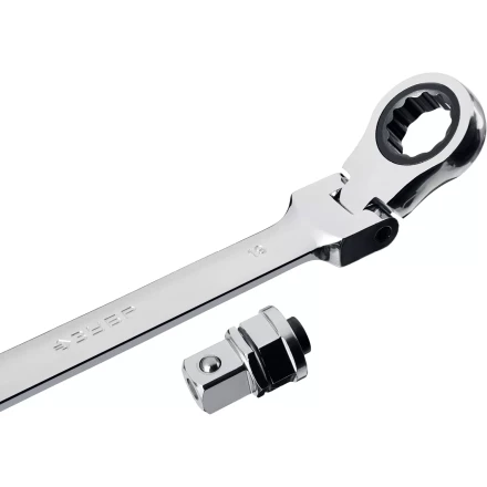 Наборы трещоточных комбинированных ключей шарнирных с адаптерами серия ПРОФЕССИОНАЛ купить в Нижневартовске