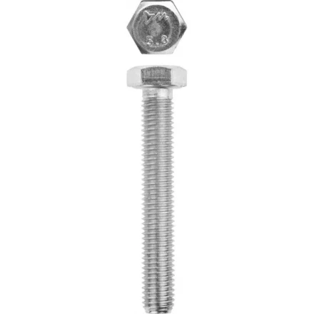 Болт ЗУБР "МАСТЕР" с шестигранной головкой, ГОСТ 7798-70, класс прочности 5.8, оцинкованный, M10x80мм, 5кг 303080-10-080 купить в Нижневартовске