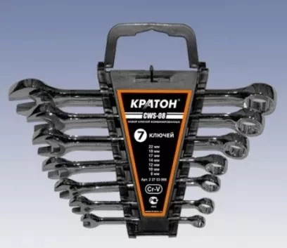 Набор ключей комбинированных Кратон CWS-08 7 пр. 2 27 03 008 купить в Нижневартовске
