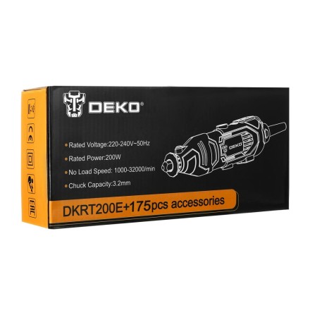 Гравер электрический DEKO DKRT200E DEKO 175 tools, 063-1416 купить в Нижневартовске