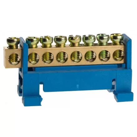 Шина СВЕТОЗАР нулевая на изоляторе типа "Стойка" макс. ток 100А, 5,2мм, 8 полюсов 49806-08 купить в Нижневартовске