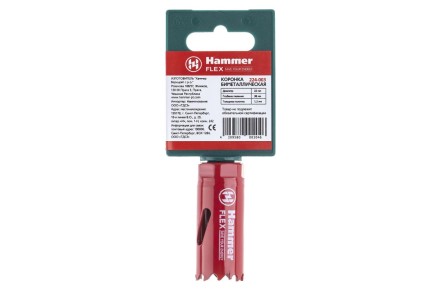 Коронка биметаллическая HAMMER Ф22х38мм 5/8&quot; BiMETALL (224-003) купить в Нижневартовске