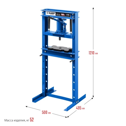 ЗУБР ПГД-12, 12 т, гидравлический пресс с домкратом и возвратными пружинами, Профессионал (43070-12) купить в Нижневартовске