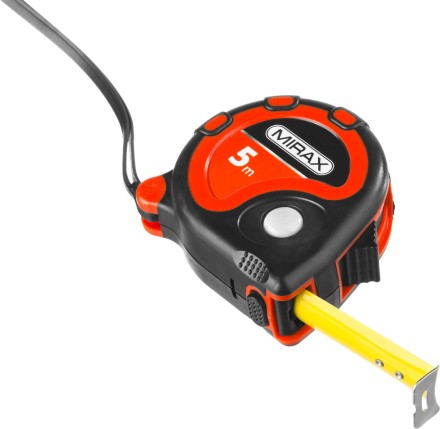 Рулетка MIRAX, 3 стопора, двухкомпонентный пластиковый корпус, 5мх19мм 34013-05-19 купить в Нижневартовске